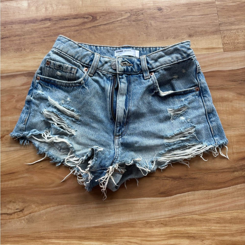 Garage Distressed Denim Women Shorts
